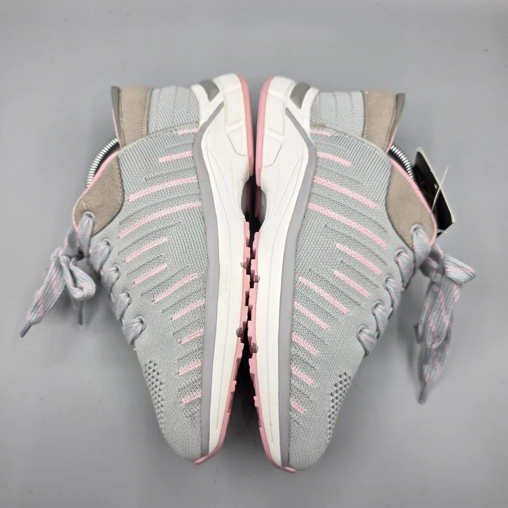 Zeba Sneakers‎ Womens 7 Gray Pink Hands Free Step In Walking Comfort Shoes NWOB